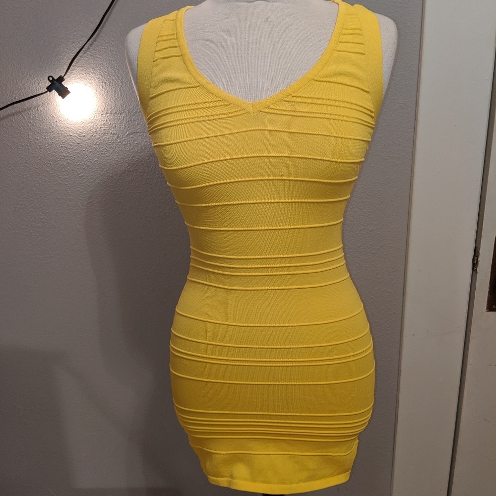 Bright Yellow Mini Dress